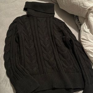 Cable knit turtle neck sweater